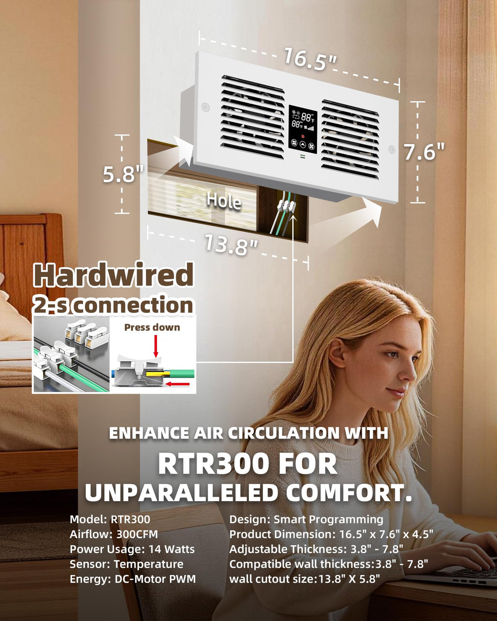 Reversible Room to Room Fan S283