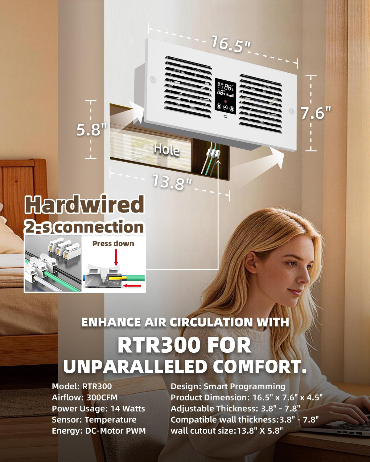 Reversible Room to Room Fan S283