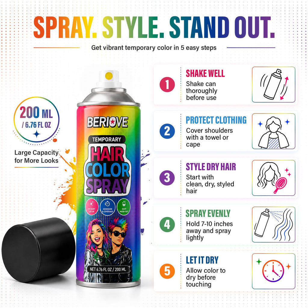 Temporary Hair Spray 6.76oz Washable M301853