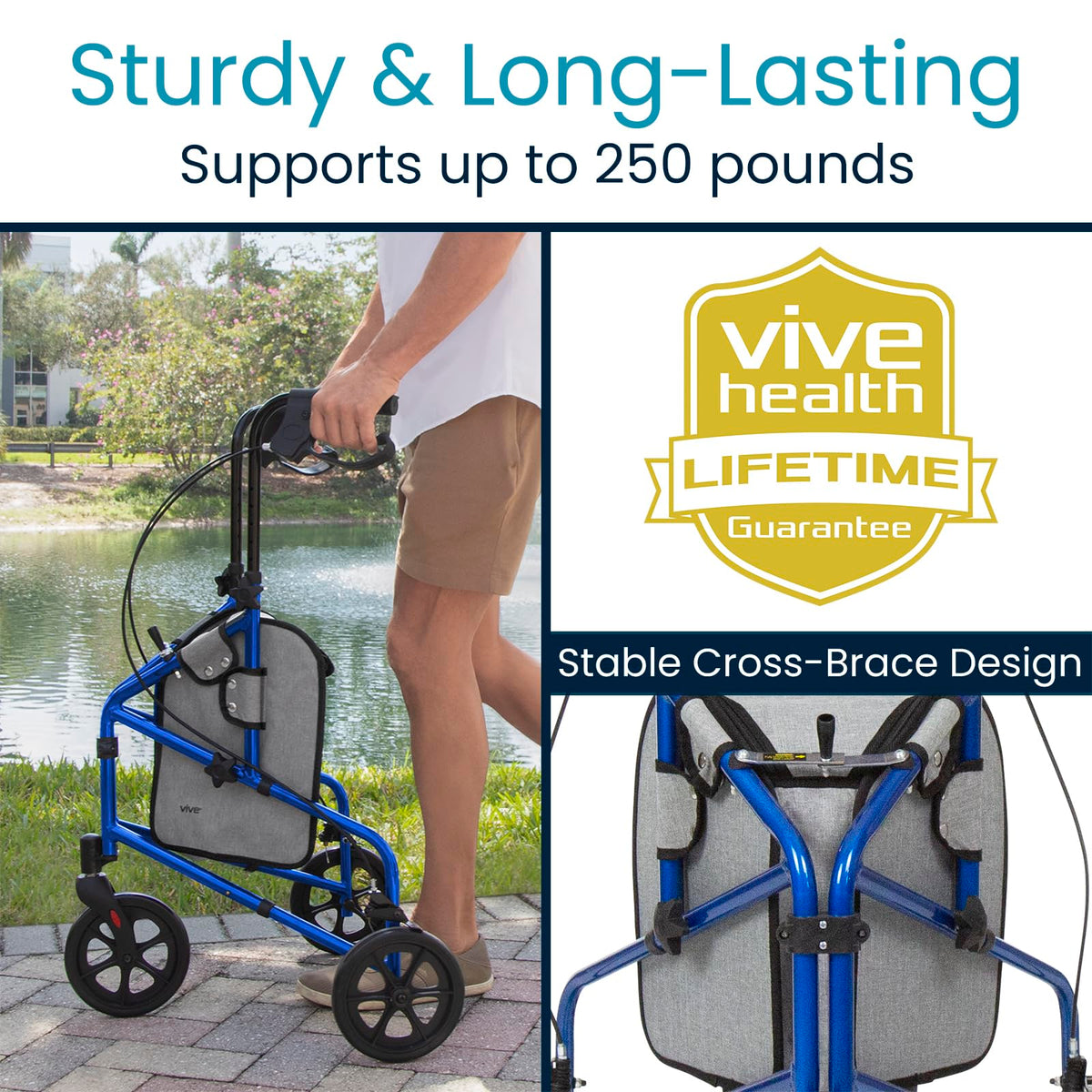 3 Wheel Foldable Walker C61361
