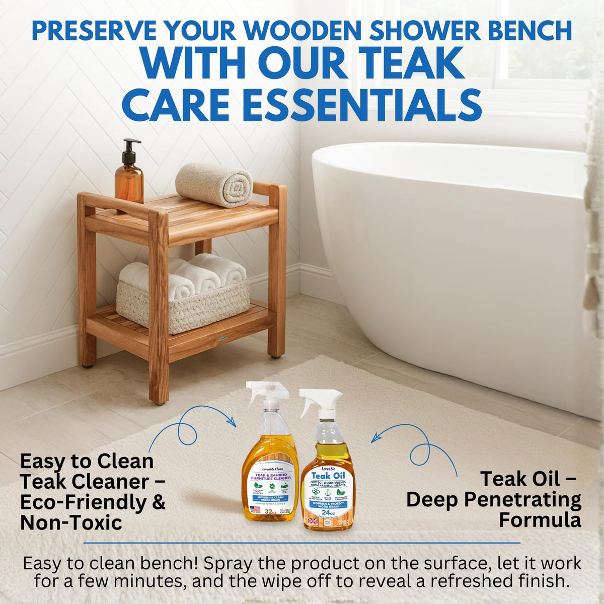 20" Teak Shower Bench with Arms & Storage Shelf O772343