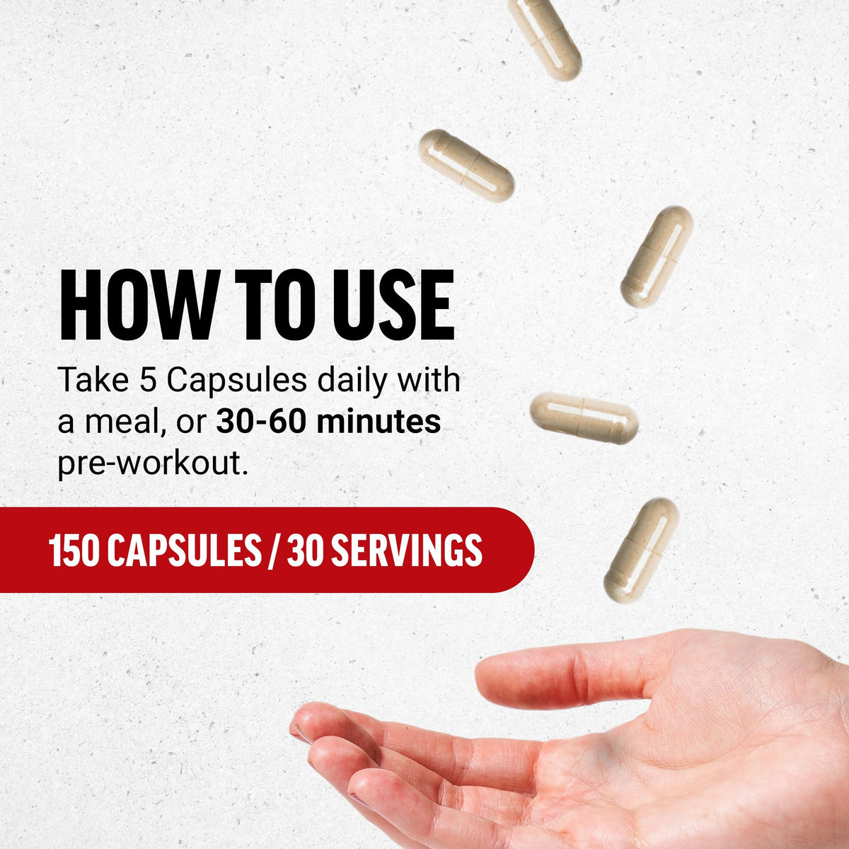 L-Arginine 3000mg Nitric Oxide Supplement 150 Capsules V12774