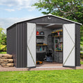 10x14 Metal Storage Shed with Lockable Doors P962235