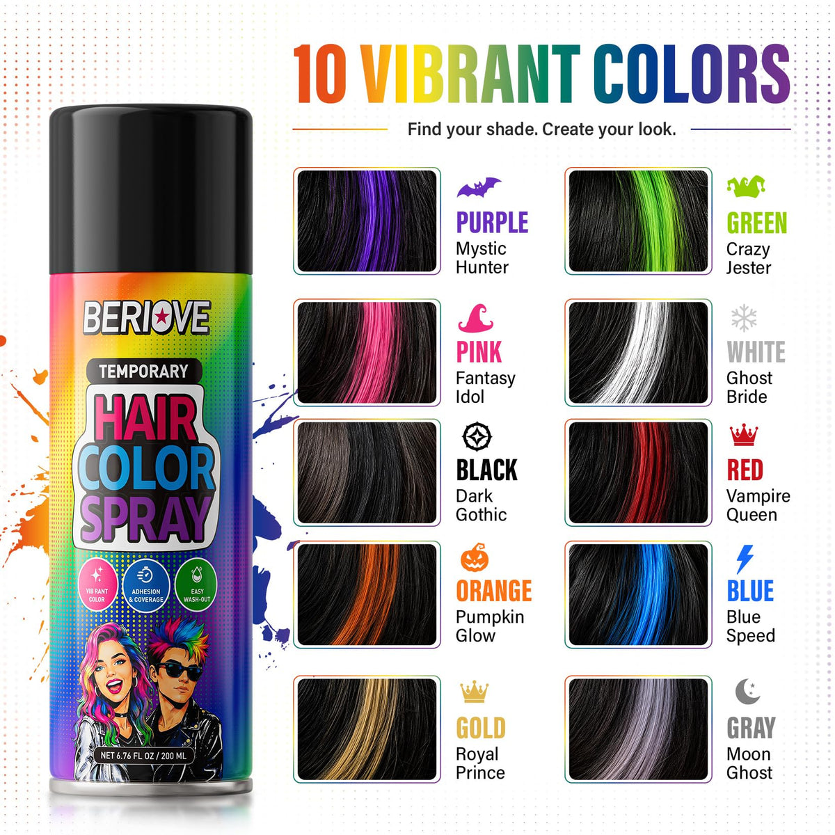 Temporary Hair Spray 6.76oz Washable M301853