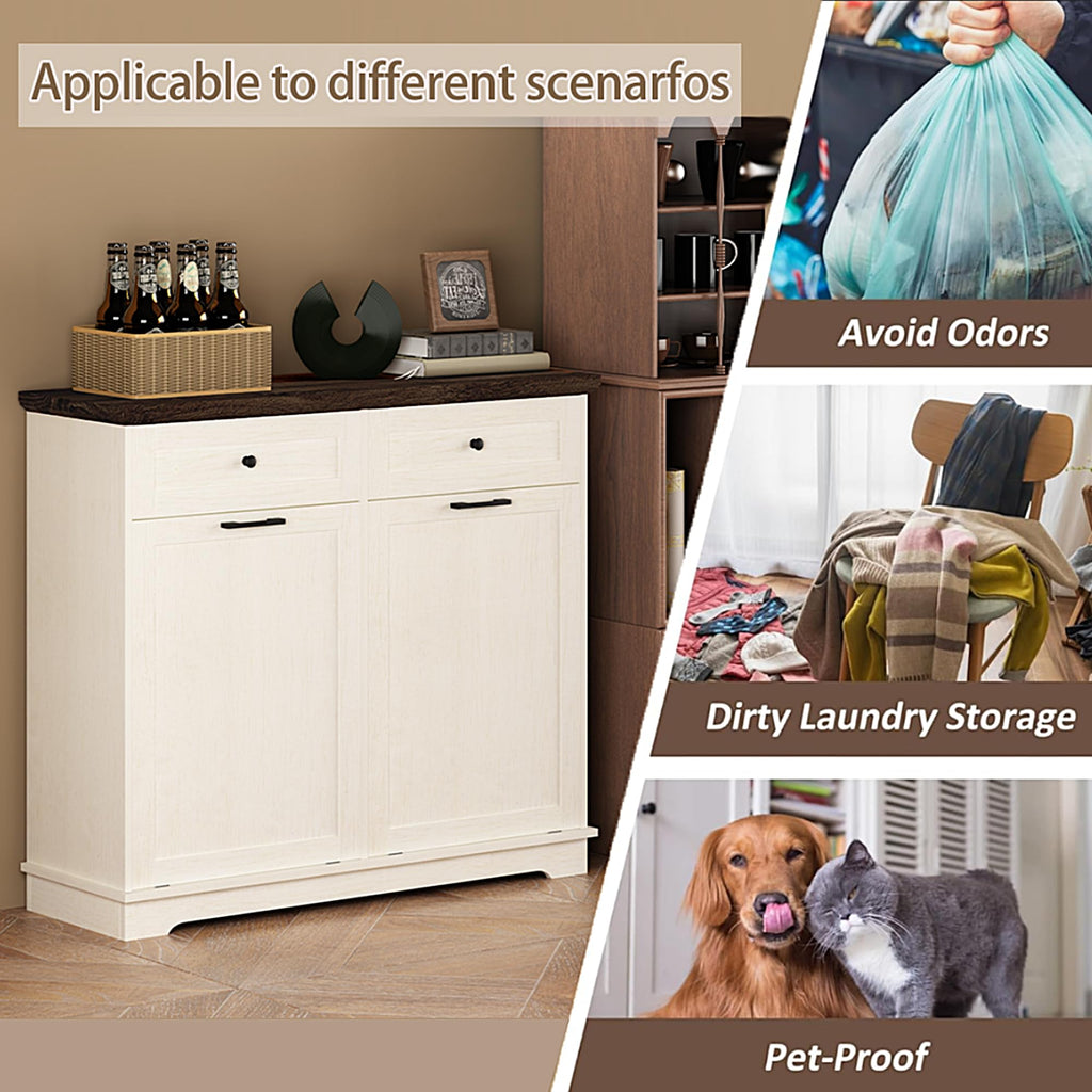 20 Gallon Double Tilt-Out Trash Cabinet T21208