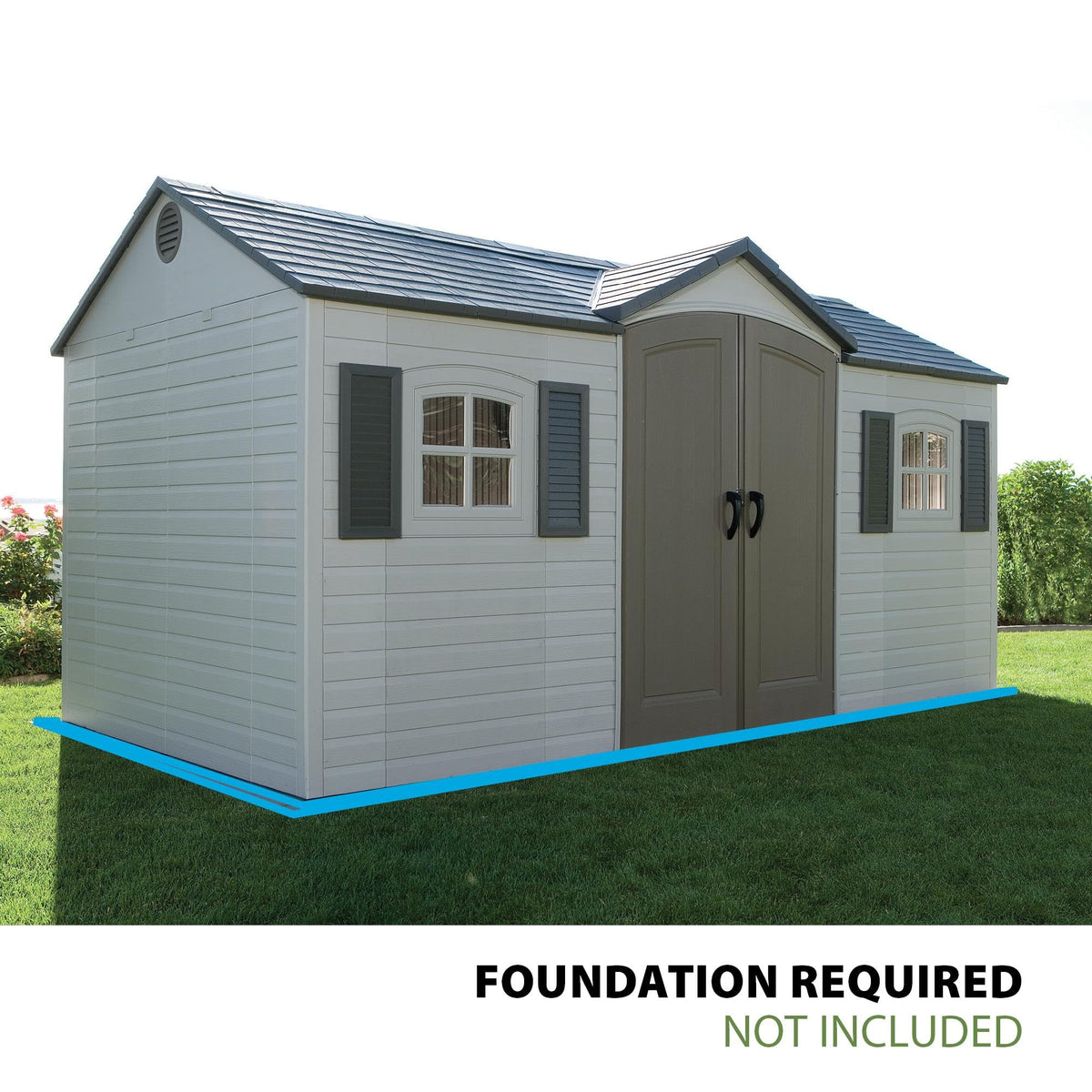 8 x 15 Foot Desert Sand Outdoor Storage Shed L808