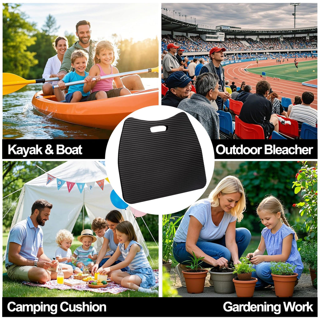 4 Pack Waterproof Portable Foam Stadium Seat Cushion with Handle E340