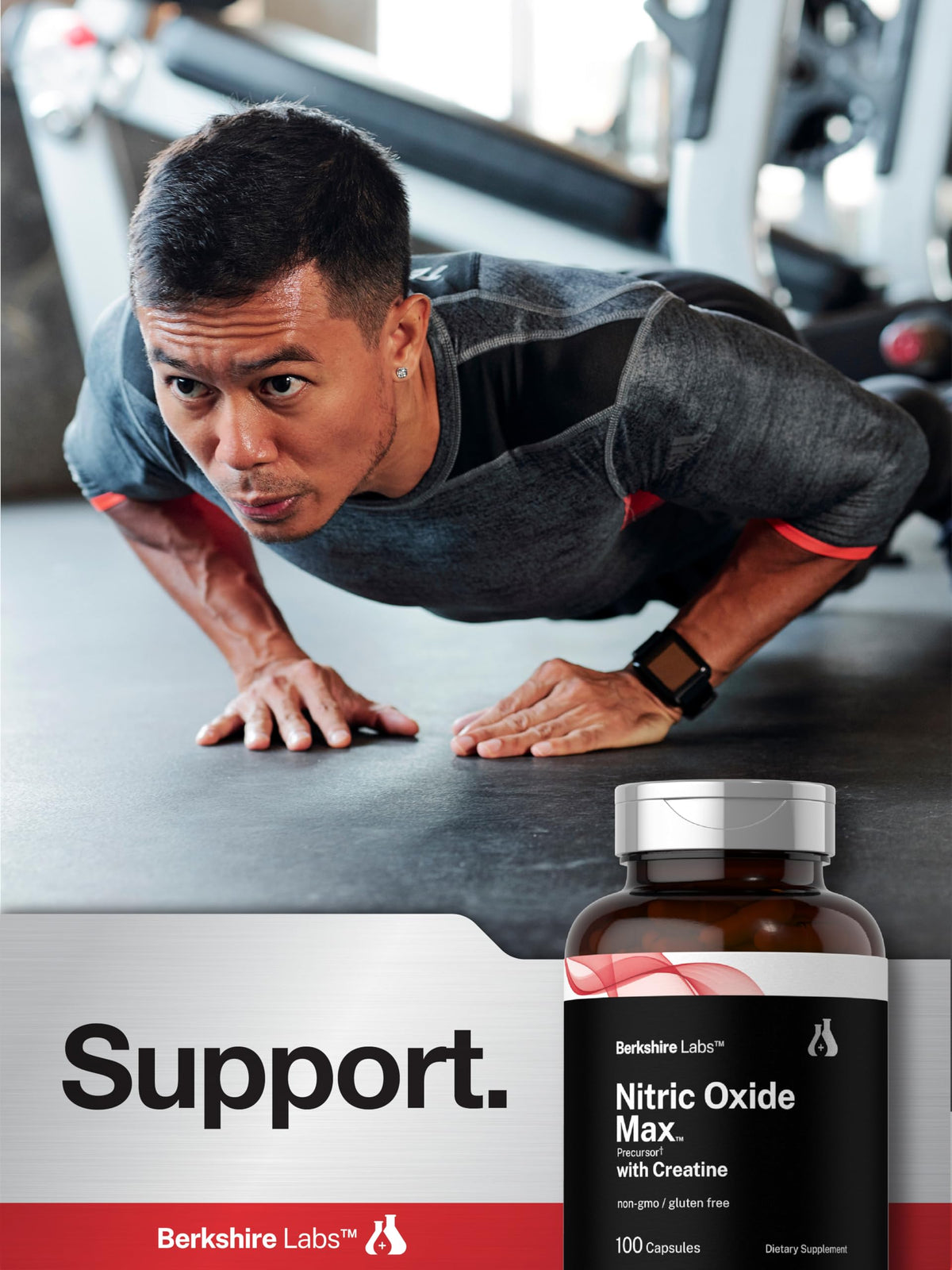 Nitric Oxide Supplement with Creatine Monohydrate 100 Capsules Y37228