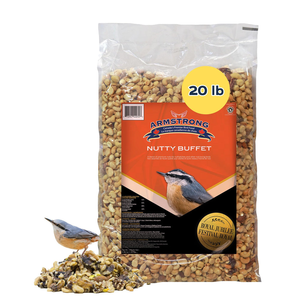 20 Pounds Bird Food with Peanuts Cashews Walnuts Pecans Almonds and Brazil Nuts R4822