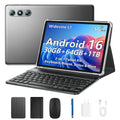 10.1" Android 16 Tablet with Keyboard, 30GB RAM 64GB ROM, Gray R5007