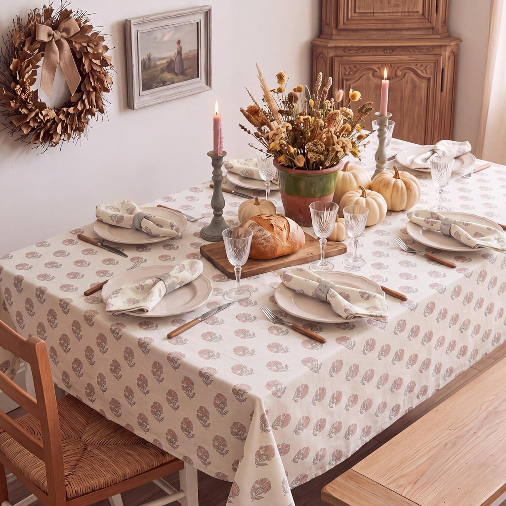 Linen Floral Cloth Napkins Set of 12 B5461