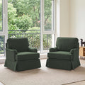 Green Swivel Accent Chair Set of 2 T7233