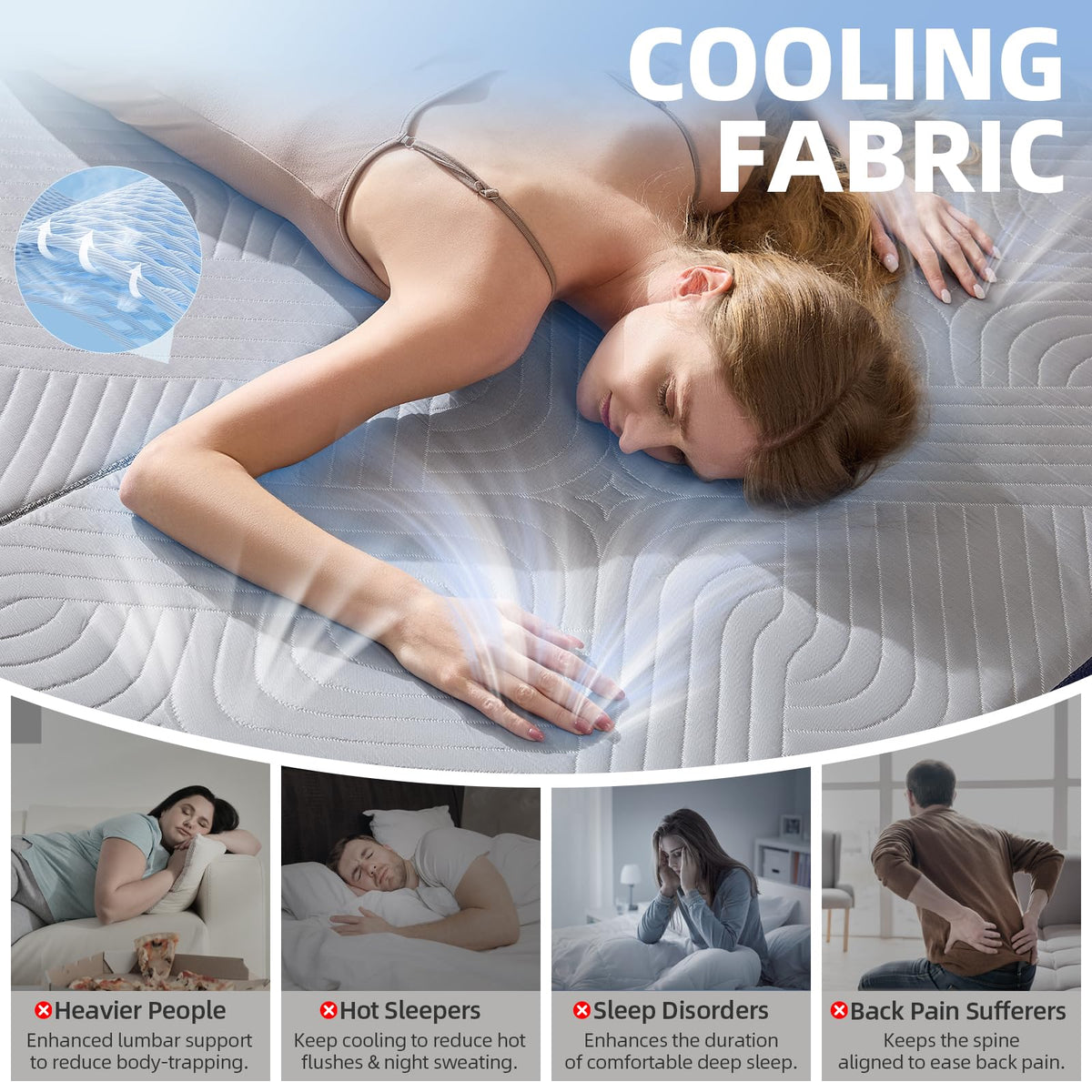 6 Inch Cooling Memory Foam Foldable Mattress Twin Size I97534