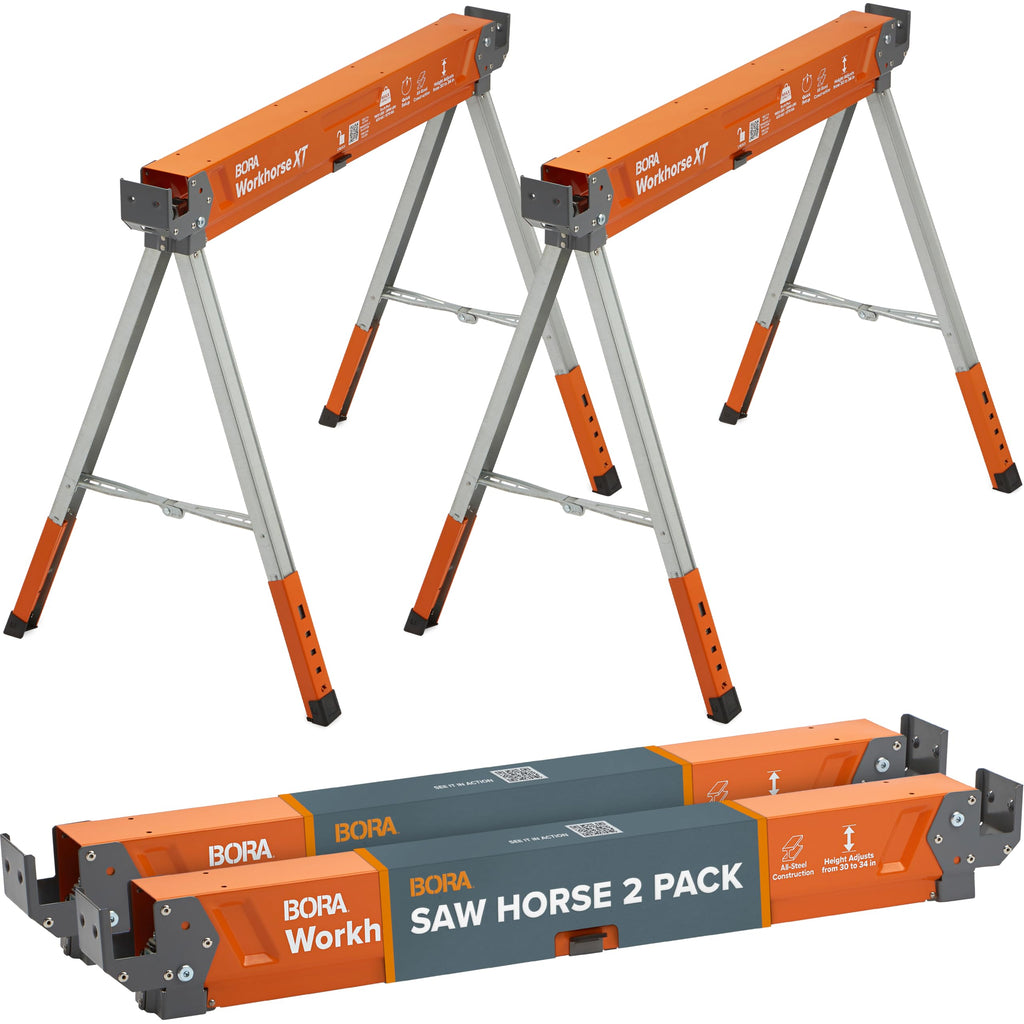 2 Pack Adjustable Folding Heavy Duty Sawhorse S855