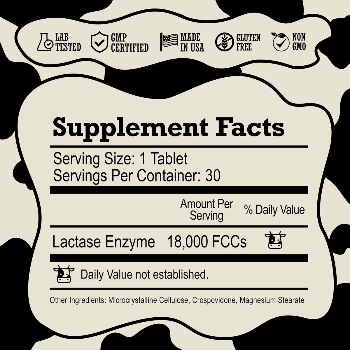 Lactase Enzyme Pills 18000 FCC 30 Ct F151427