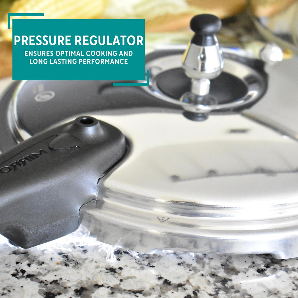 Polished Aluminum 8-Quart Pressure Cooker D4776