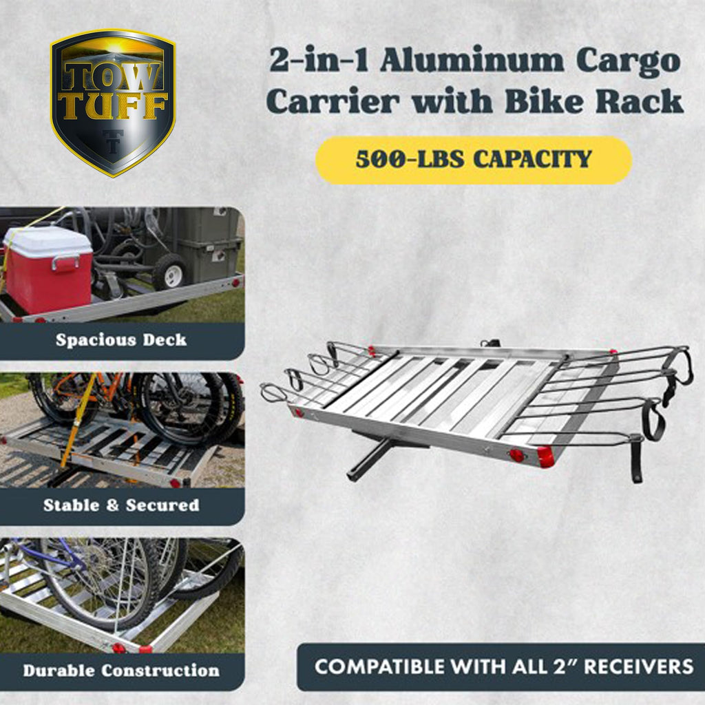 500 lb Aluminum 2-in-1 Hitch Cargo Carrier K399