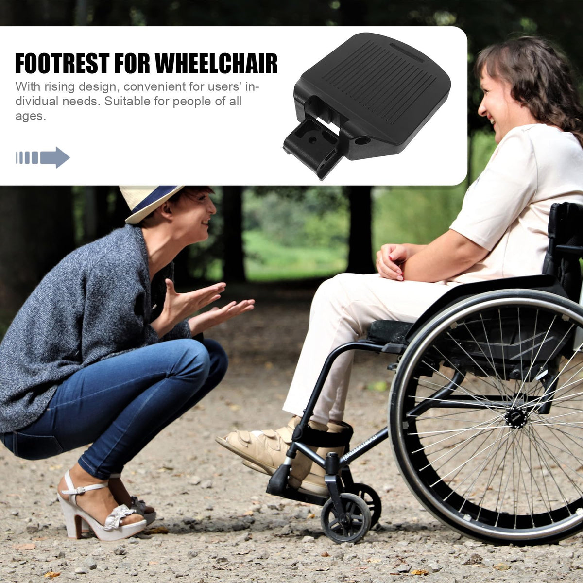 Heavy Duty Adjustable Wheelchair Footrest Pedals X20079