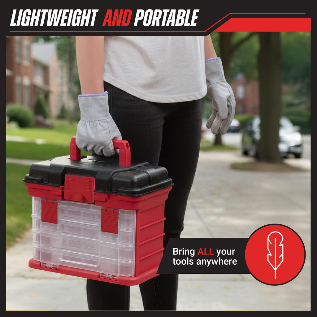 Portable Tool Box Small Parts Organizer with Drawers W4499