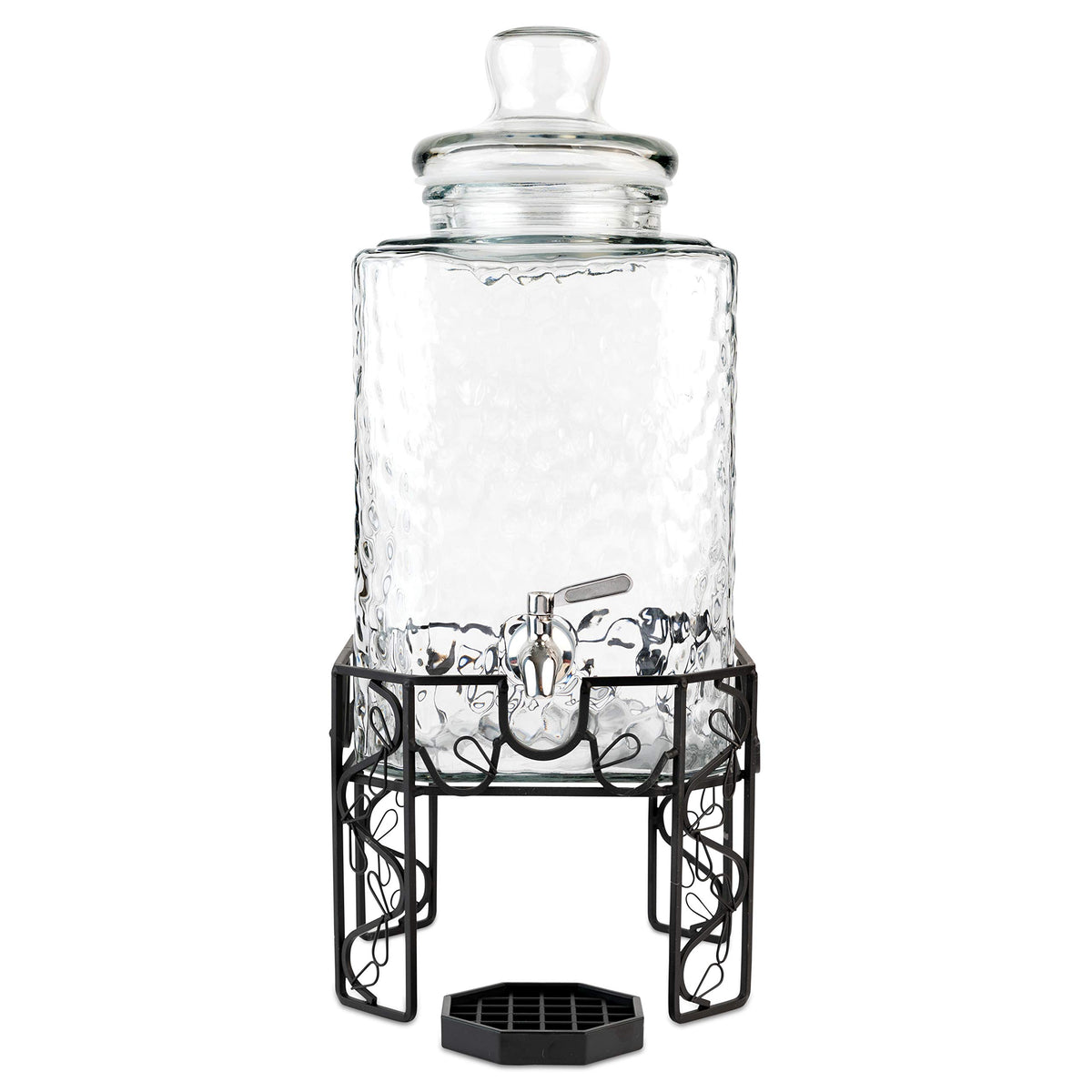 2.5 Gallon Glass Beverage Dispenser with Stainless Steel Spigot H86405