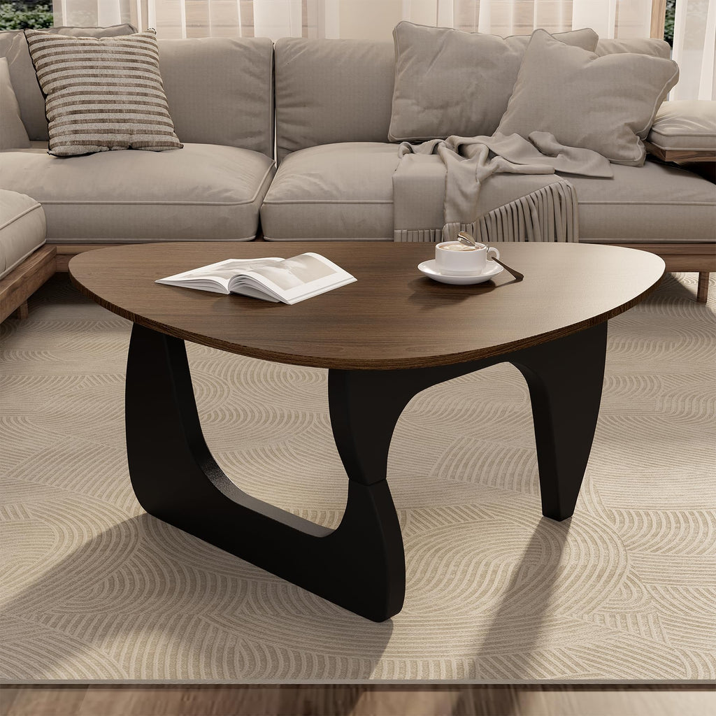 Wood Coffee Table with Wooden Top & Unique Base M6325