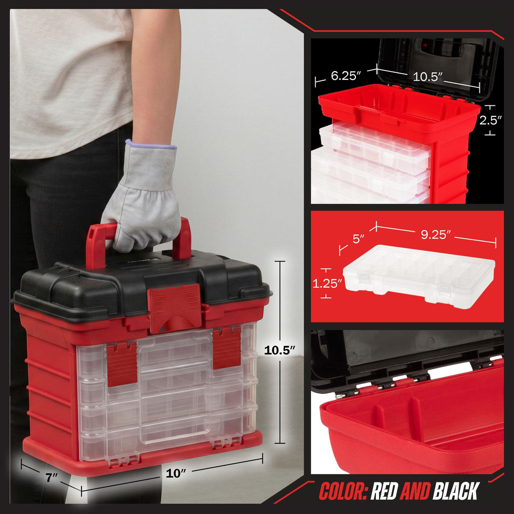 Portable Tool Box Small Parts Organizer with Drawers W4499