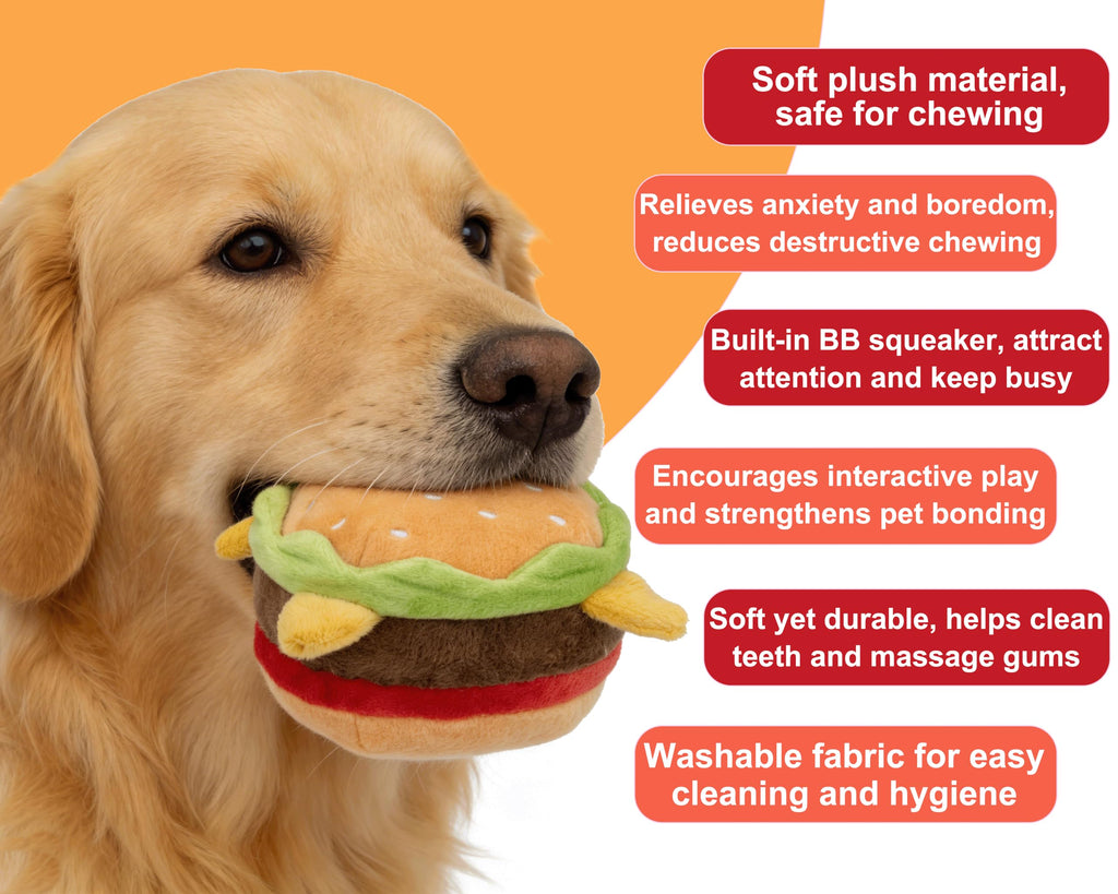 Plush Food Shaped Dog Toy with Squeaker A20017