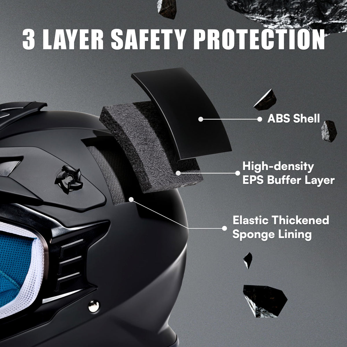 Full Face DOT Certified Motocross Helmet B19957