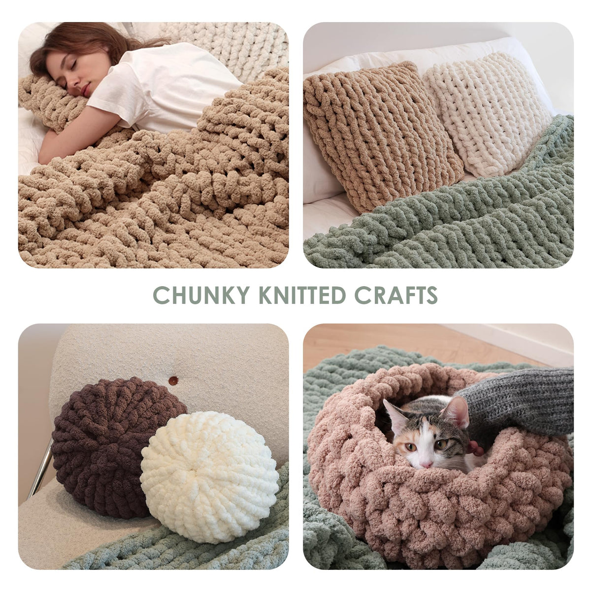 Chunky Chenille Yarn 9 Jumbo Pack D7591
