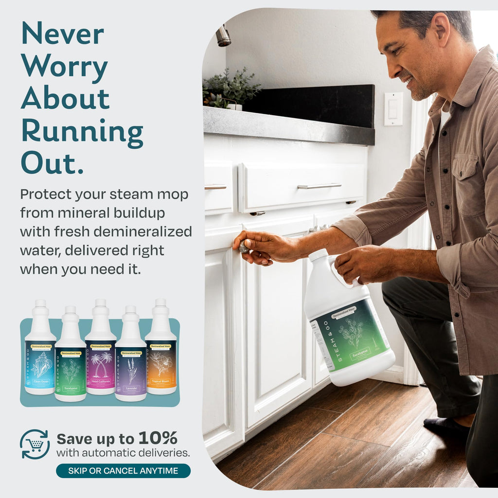 Demineralized Water for Steam Mop, Eucalyptus Mint, 32 oz I158599