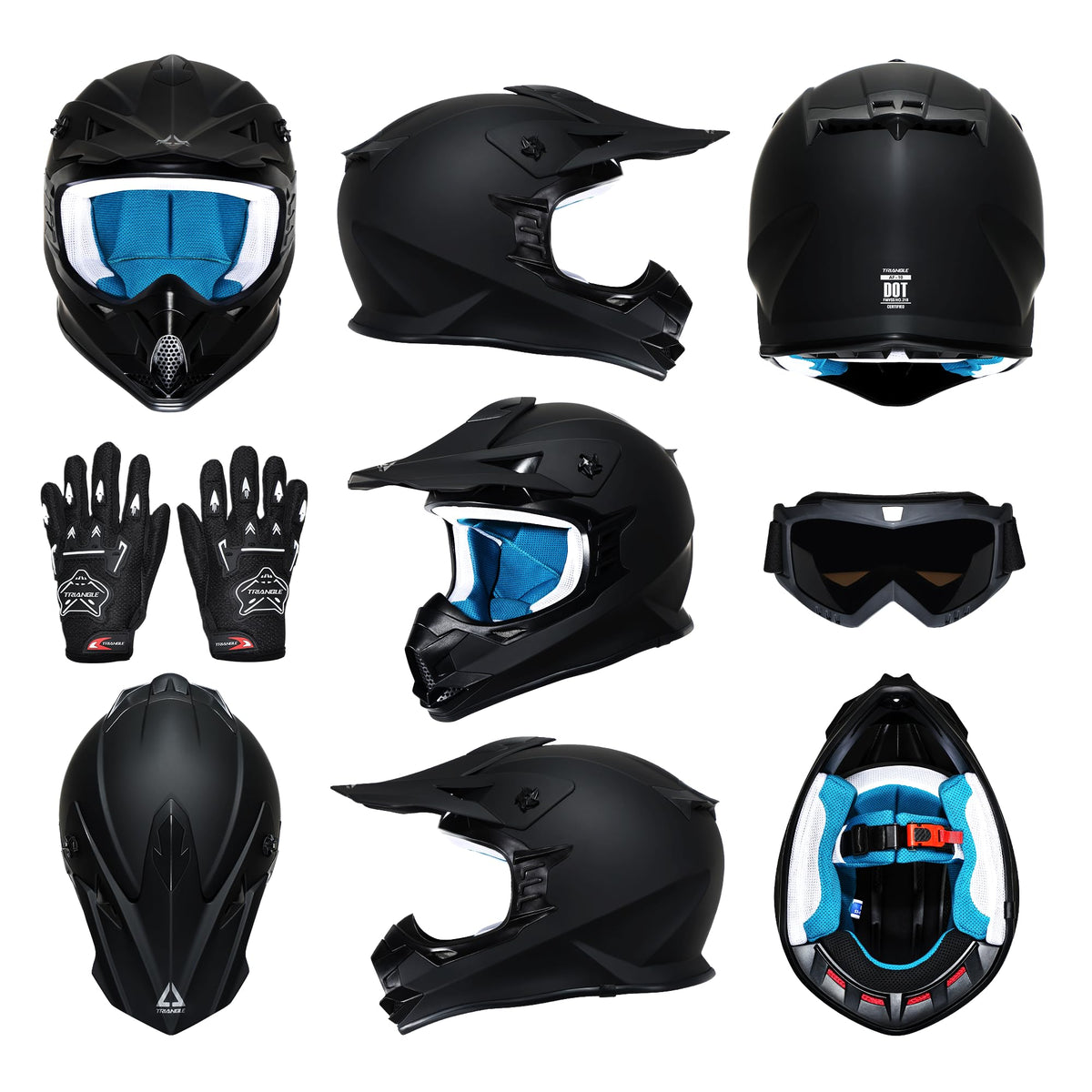 Full Face DOT Certified Motocross Helmet B19957