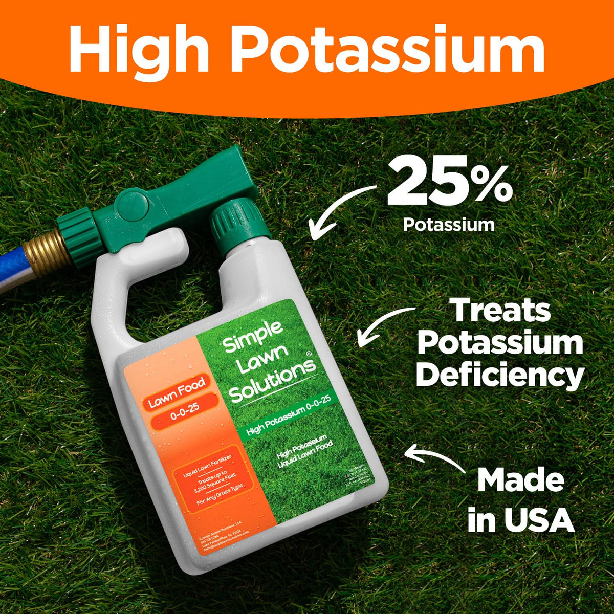 High Potassium Liquid Fertilizer 0-0-25 Concentrated Spray 32 Ounce W424