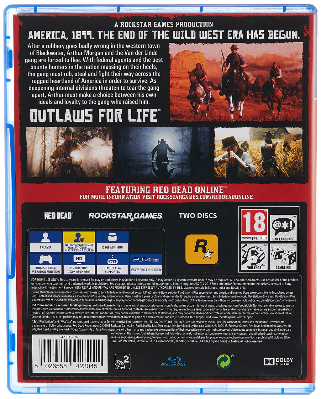 Red Dead Redemption 2 Playstation 4 Video Game C66991