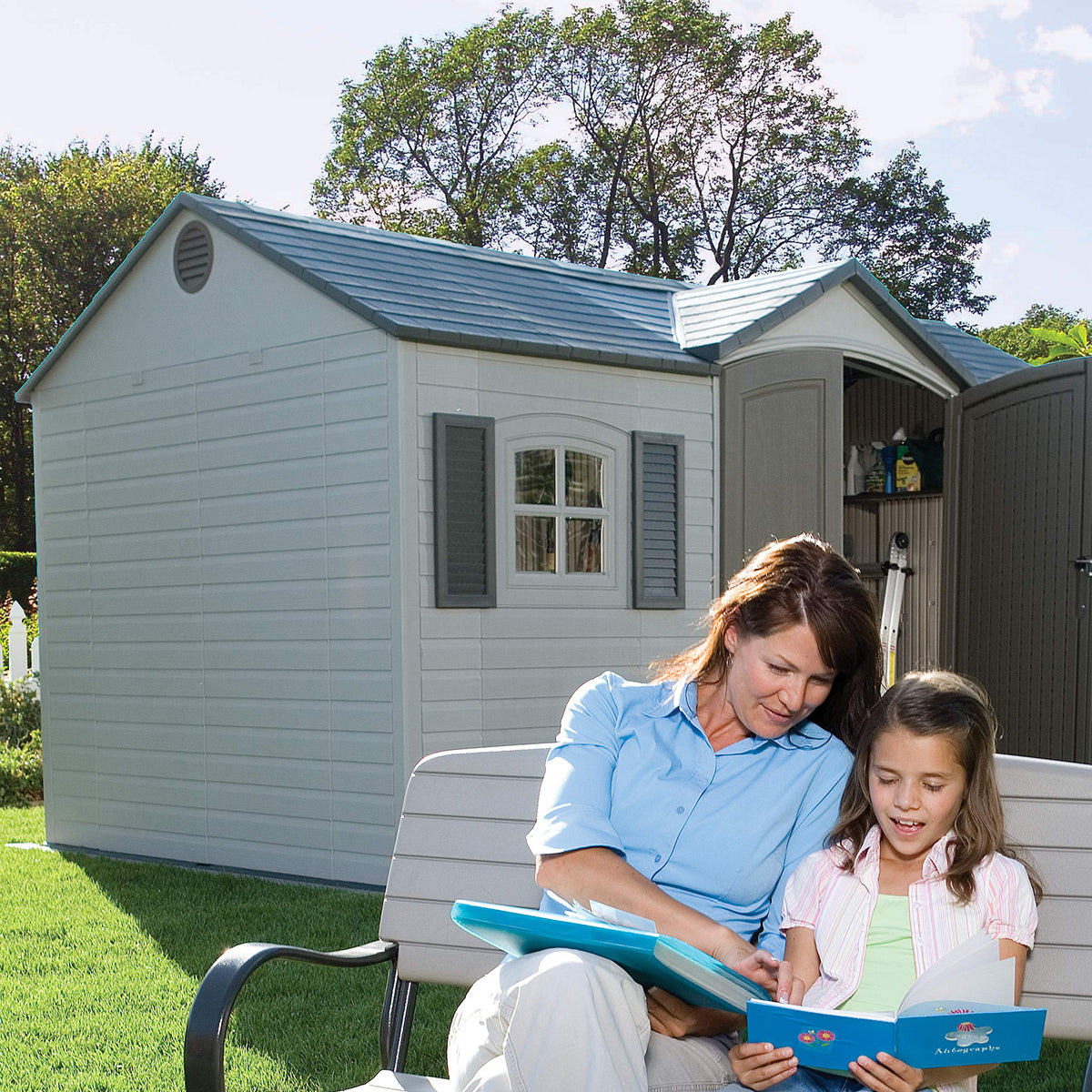 8 x 15 Foot Desert Sand Outdoor Storage Shed L808
